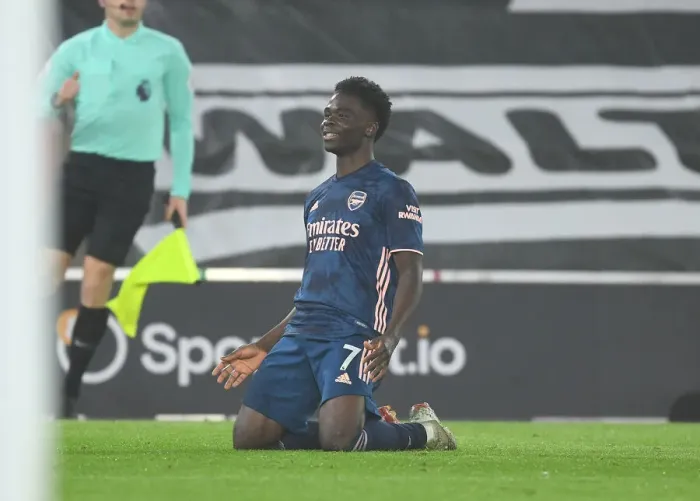 Framed Print : Bukayo Saka Scores Second Goal: Southampton vs. Arsenal, Premier League 2020-21 (Behind Closed Doors) Framed Print : Bukayo Saka Scores Second Goal: Southampton vs. Arsenal, Premier League 2020-21 (Behind Closed Doors)