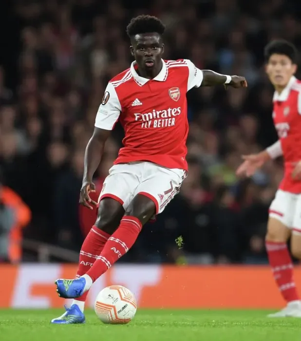 Framed Print : Bukayo Saka Shines: Arsenal vs PSV Eindhoven - UEFA Europa League 2022-23