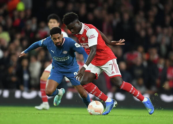 Bukayo Saka Shines: Arsenal's Europa League Victory over PSV Eindhoven (2022-23)