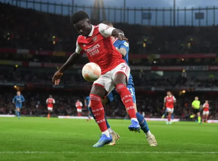 Framed Print : Bukayo Saka Shines: Arsenal's Europa League Victory over PSV Eindhoven (2022-23) Framed Print : Bukayo Saka Shines: Arsenal's Europa League Victory over PSV Eindhoven (2022-23)