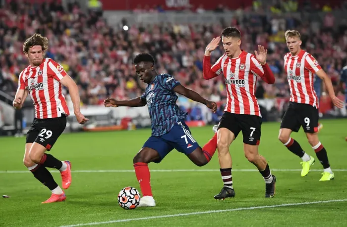 Framed Print : Bukayo Saka Shines: Arsenal's Victory Over Brentford in Premier League 2021-22 Framed Print : Bukayo Saka Shines: Arsenal's Victory Over Brentford in Premier League 2021-22