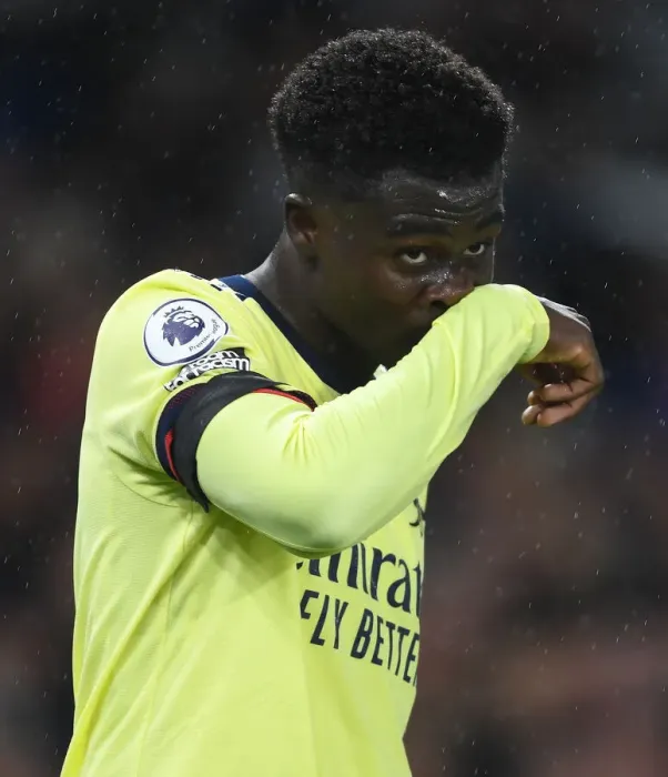 Framed Print : Bukayo Saka Shines: Arsenal's Victory Over Brighton in Premier League 2021-22