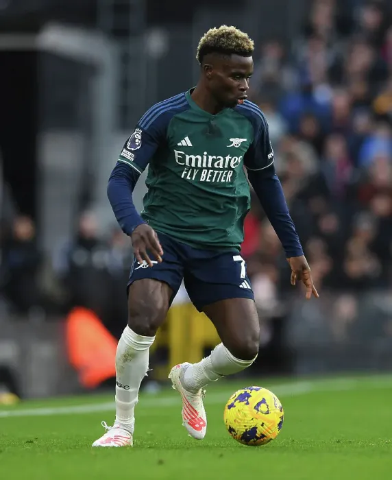 Framed Print : Bukayo Saka Shines: Fulham vs. Arsenal, Premier League 2023-24 Framed Print : Bukayo Saka Shines: Fulham vs. Arsenal, Premier League 2023-24