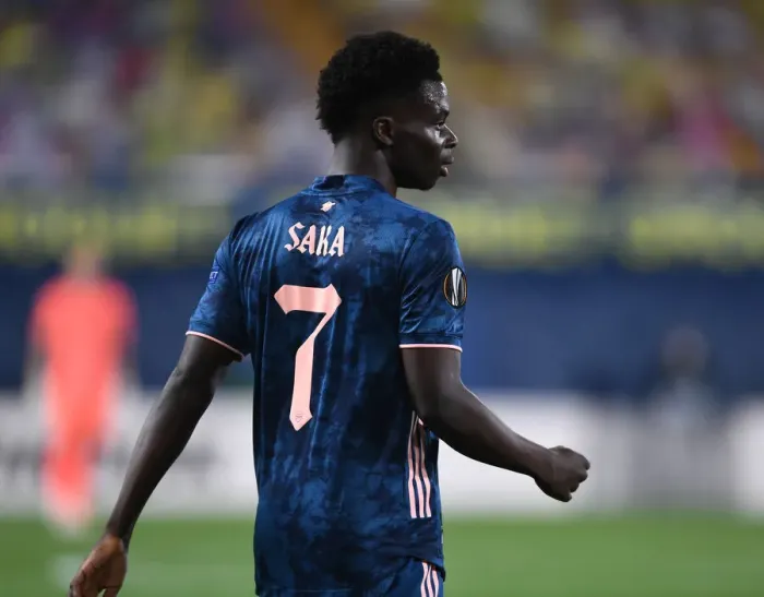Framed Print : Bukayo Saka in UEFA Europa League Semi-Final: Villarreal Showdown Amidst Empty Stands Framed Print : Bukayo Saka in UEFA Europa League Semi-Final: Villarreal Showdown Amidst Empty Stands