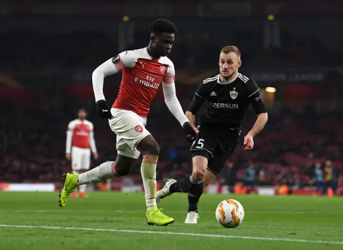 Framed Print : Bukayo Saka vs Maksin Medvedev: A Battle at the Emirates - Arsenal vs Qarabag UEFA Europa League Framed Print : Bukayo Saka vs Maksin Medvedev: A Battle at the Emirates - Arsenal vs Qarabag UEFA Europa League