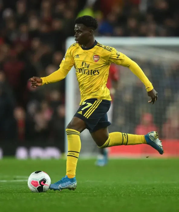 Framed Print : Bukayo Saka's Breakout Performance: Arsenal Triumphs Over Manchester United, 2019-20 Premier League
