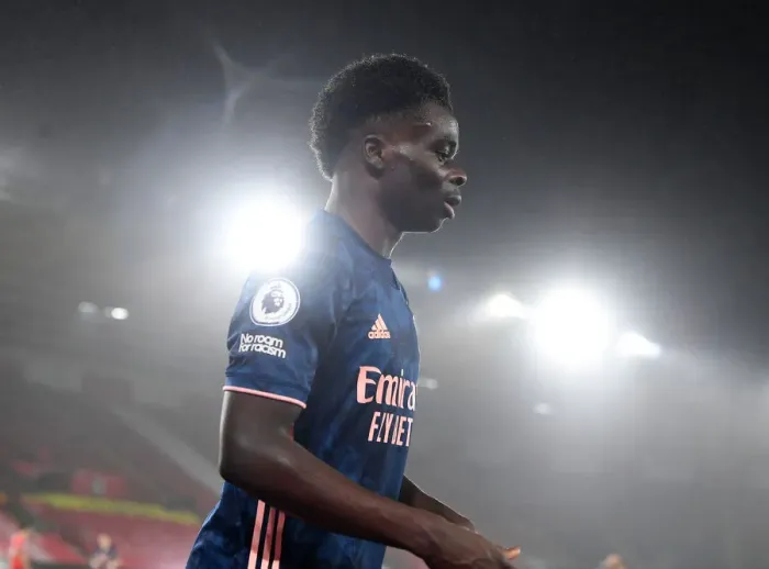 Framed Print : Bukayo Saka's Brilliant Performance: Arsenal Secures Premier League Victory at Empty Southampton Stadium, 2020-21 Framed Print : Bukayo Saka's Brilliant Performance: Arsenal Secures Premier League Victory at Empty Southampton Stadium, 2020-21