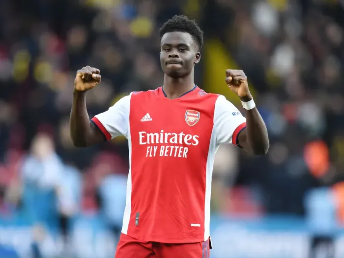 Framed Print : Bukayo Saka's Euphoric Celebration: Arsenal Secure Victory Against Watford in Premier League Framed Print : Bukayo Saka's Euphoric Celebration: Arsenal Secure Victory Against Watford in Premier League