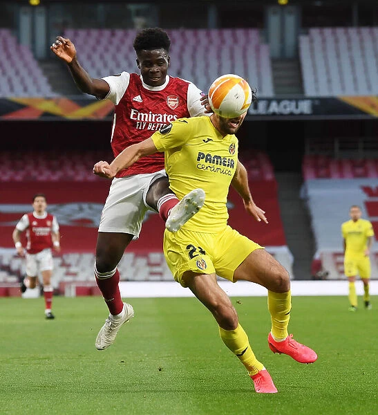 Bukayo Saka's Europa League Battle: Arsenal vs. Villarreal in Empty Emirates Stadium