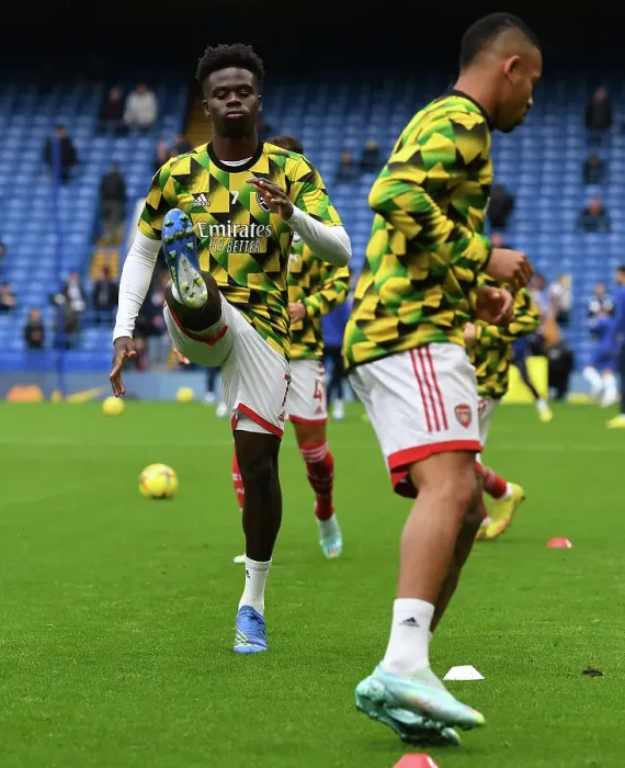 Framed Print : Bukayo Saka's Pre-Match Routine: Chelsea vs. Arsenal, Premier League 2022-23 Framed Print : Bukayo Saka's Pre-Match Routine: Chelsea vs. Arsenal, Premier League 2022-23