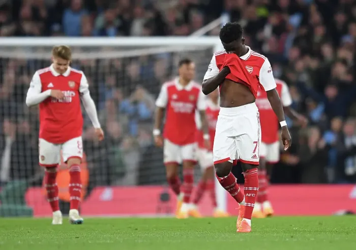 Framed Print : Bukayo Saka's Standout Performance: Manchester City vs. Arsenal, Premier League 2022-23 Framed Print : Bukayo Saka's Standout Performance: Manchester City vs. Arsenal, Premier League 2022-23