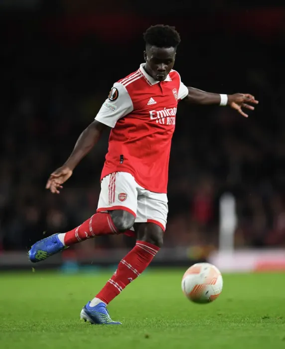 Framed Print : Bukayo Saka's Star Performance: Arsenal Triumphs Over PSV Eindhoven in Europa League 2022-23