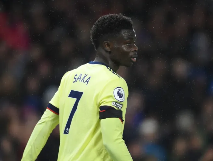 Framed Print : Bukayo Saka's Star Turn: Arsenal's Victory over Brighton & Hove Albion, Premier League 2021-22