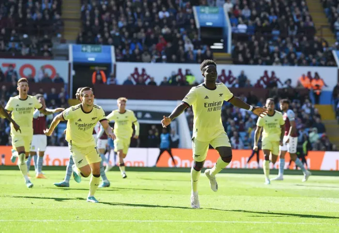 Framed Print : Bukayo Saka's Thrilling Winner: Aston Villa vs. Arsenal, Premier League 2021-22 Framed Print : Bukayo Saka's Thrilling Winner: Aston Villa vs. Arsenal, Premier League 2021-22