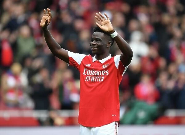 Bukayo Saka's Triumphant Moment: Arsenal Star Celebrates Epic Victory Over Crystal Palace with Adoring Fans