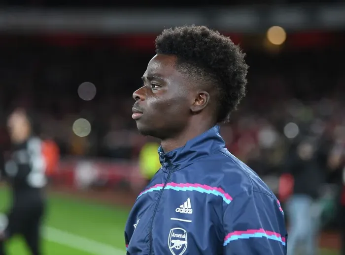Framed Print : Bukayo Saka's Unwavering Determination: Arsenal's Young Star Gears Up for Arsenal vs. West Ham United Showdown