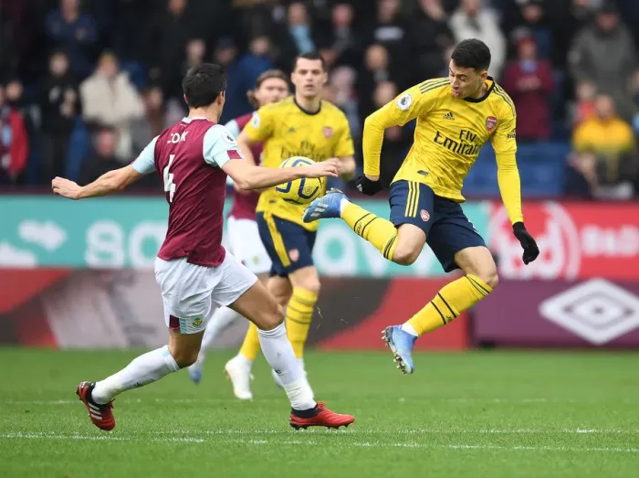 Framed Print : Burnley vs Arsenal: Martinelli vs Cork Clash in Premier League Showdown Framed Print : Burnley vs Arsenal: Martinelli vs Cork Clash in Premier League Showdown