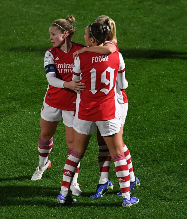 Framed Print : Caitlin Foord Scores First Goal: Arsenal Women's Champions League Victory over HB Koge