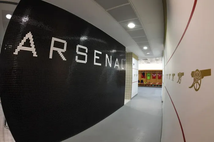 Framed Print : The Calm Before the Storm: Arsenal Changing Room Framed Print : The Calm Before the Storm: Arsenal Changing Room