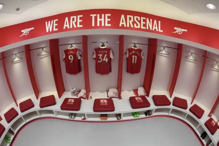 Framed Print : The Calm Before the Storm: Arsenal FC's Changing Room, Arsenal vs. Tottenham Hotspur, Premier League 2022-23 Framed Print : The Calm Before the Storm: Arsenal FC's Changing Room, Arsenal vs. Tottenham Hotspur, Premier League 2022-23