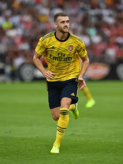Framed Print : Calum Chambers in Action: Angers vs Arsenal Pre-Season Friendly