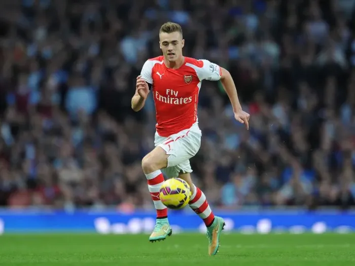 Framed Print : Calum Chambers: In Action for Arsenal Against Burnley, Premier League 2014 / 15