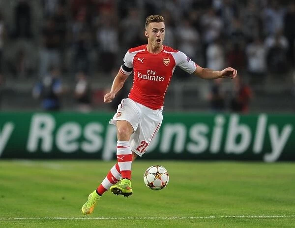 Calum Chambers in Action: Arsenal vs. Besiktas, UEFA Champions League Qualifiers, Istanbul, 2014