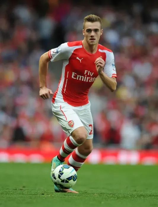 Framed Print : Calum Chambers in Action: Arsenal vs. Tottenham, Premier League 2014-15