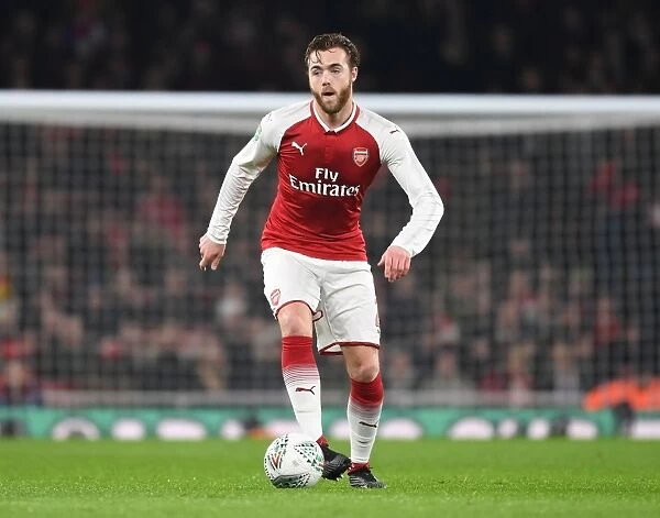 Calum Chambers in Action: Arsenal vs. West Ham United - Carabao Cup Quarterfinals