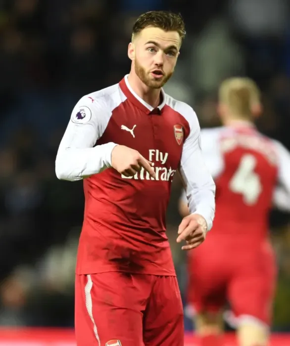 Framed Print : Calum Chambers in Action: Arsenal vs. West Bromwich Albion (2017-18)