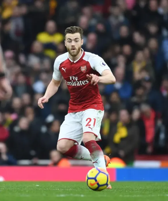 Framed Print : Calum Chambers in Action: Arsenal vs. Watford, Premier League 2017-18