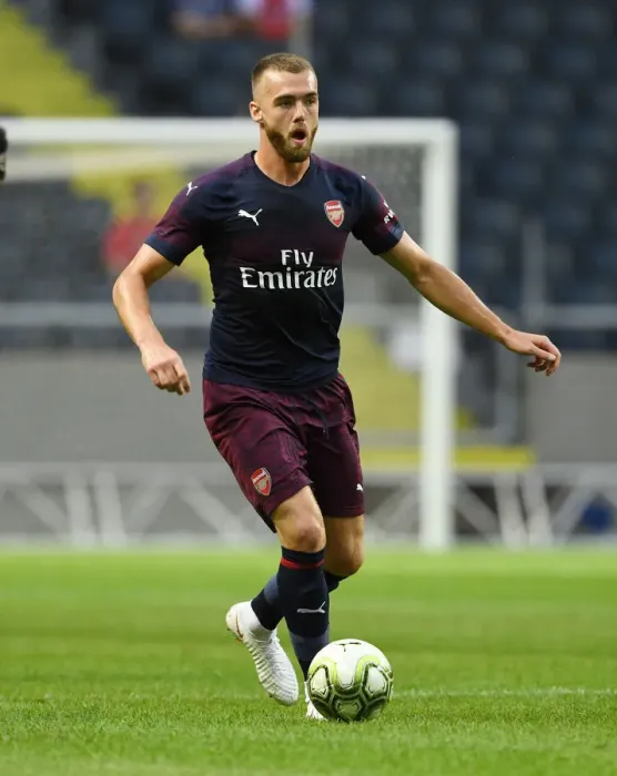 Framed Print : Calum Chambers in Action: Arsenal vs. SS Lazio (2018 Pre-Season Friendly)