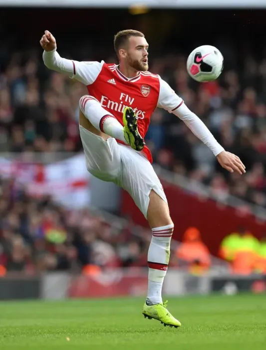 Framed Print : Calum Chambers in Action: Arsenal vs. AFC Bournemouth, Premier League 2019-20