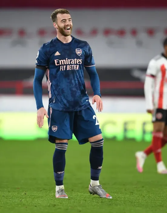 Framed Print : Calum Chambers in Action: Arsenal vs. Sheffield United, Premier League 2020-21