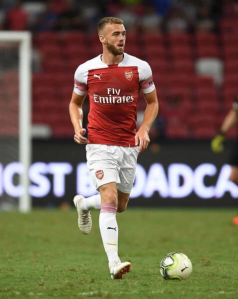 Calum Chambers in Action: Arsenal vs Atletico Madrid, International Champions Cup 2018