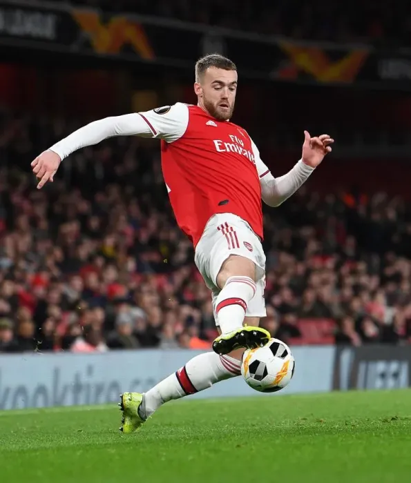Framed Print : Calum Chambers in Action: Arsenal vs Eintracht Frankfurt - UEFA Europa League 2019-20