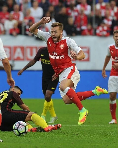 Calum Chambers in Action: Arsenal vs Manchester City Pre-Season Clash in Gothenburg, 2016