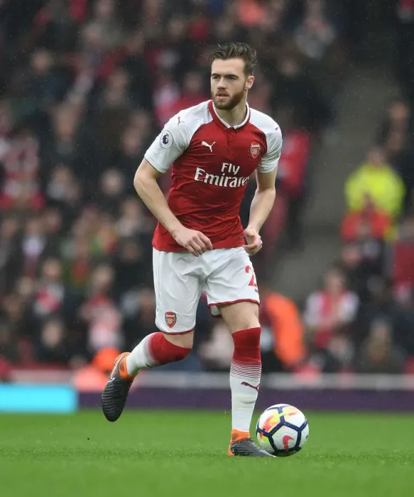 Framed Print : Calum Chambers in Action: Arsenal vs Southampton, Premier League 2017-18