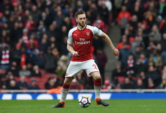 Framed Print : Calum Chambers in Action: Arsenal vs Stoke City, Premier League 2017-18 Framed Print : Calum Chambers in Action: Arsenal vs Stoke City, Premier League 2017-18