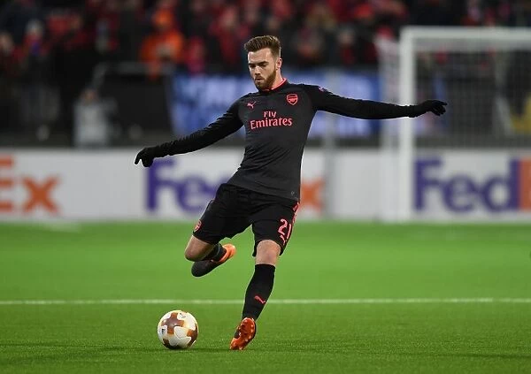 Calum Chambers in Action: Arsenal's Europa League Battle at Ostersunds FK, Sweden, 2018
