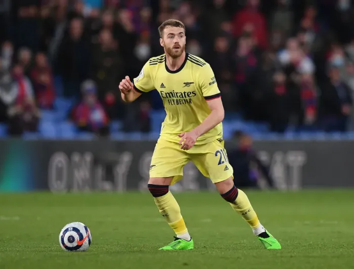 Framed Print : Calum Chambers in Action: Premier League Showdown between Crystal Palace and Arsenal, 2020-21 Framed Print : Calum Chambers in Action: Premier League Showdown between Crystal Palace and Arsenal, 2020-21
