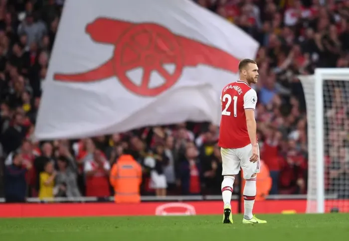 Framed Print : Calum Chambers (Arsenal). Arsenal 3:2 Aston Villa Framed Print : Calum Chambers (Arsenal). Arsenal 3:2 Aston Villa