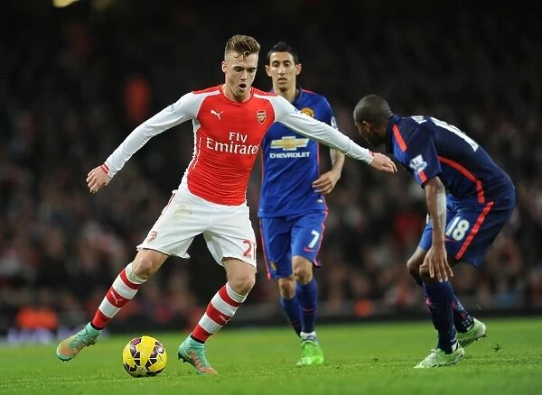 Calum Chambers (Arsenal) Ashley Young (Man Utd). Arsenal 2: 1 Manchester United. Barclays