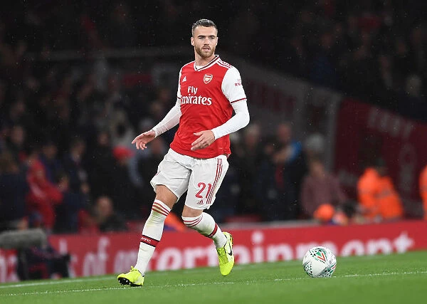 Calum Chambers Battle: Arsenal vs Nottingham Forest in the Carabao Cup at Emirates Stadium
