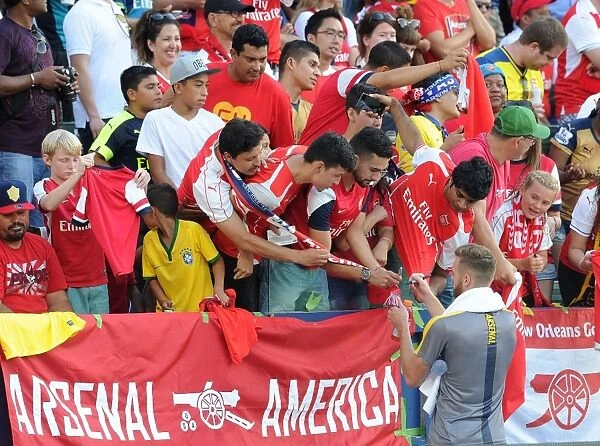 Calum Chambers Connects with Fans: Autograph Signing Session at Arsenal vs CD Guadalajara, 2016