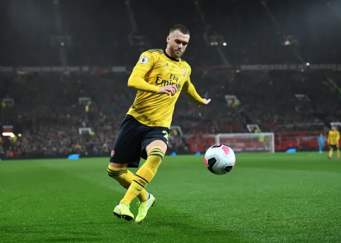 Framed Print : Calum Chambers vs Manchester United: A Premier League Battle at Old Trafford (2019-20) Framed Print : Calum Chambers vs Manchester United: A Premier League Battle at Old Trafford (2019-20)