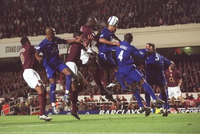 Framed Print : Campbell Soars Above Bent: Arsenal's Unforgettable 2-0 Victory Over Everton, FA Premier League, Highbury, London, September 19, 2005 Framed Print : Campbell Soars Above Bent: Arsenal's Unforgettable 2-0 Victory Over Everton, FA Premier League, Highbury, London, September 19, 2005