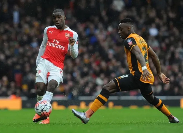 Framed Print : Campbell vs Odubajo: A FA Cup Battle at The Emirates Framed Print : Campbell vs Odubajo: A FA Cup Battle at The Emirates