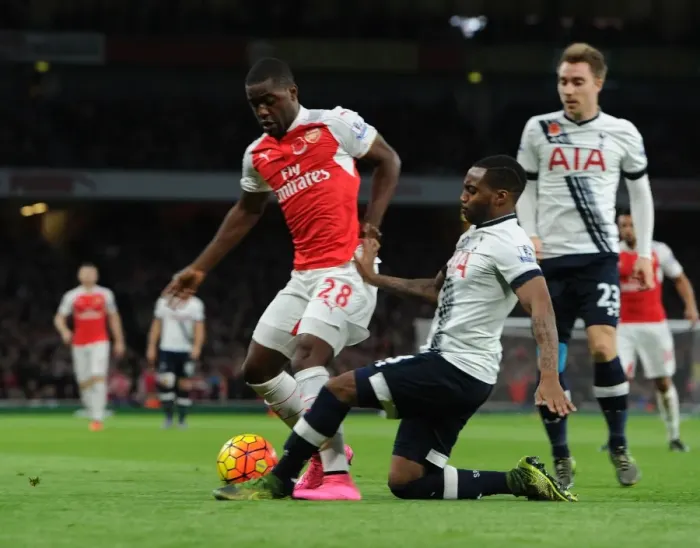Framed Print : Campbell vs. Rose: An Intense Battle - Arsenal vs. Tottenham in the Premier League