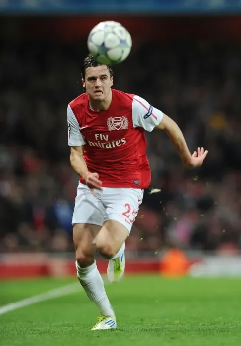 Framed Print : Carl Jenkinson in Action: Arsenal vs Olympique de Marseille, UEFA Champions League 2011-12